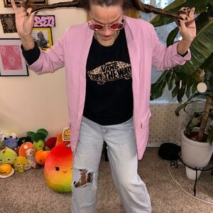 Strat & Bolt oversized lilac/pink blazer